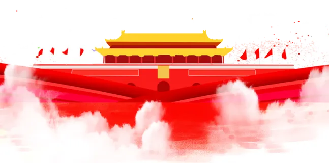 *建军节建党国庆节党建元素图片 卡通手绘PNG透明免扣PS素材