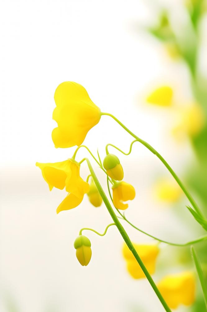 花朵黄色简约背景(2400x3600)