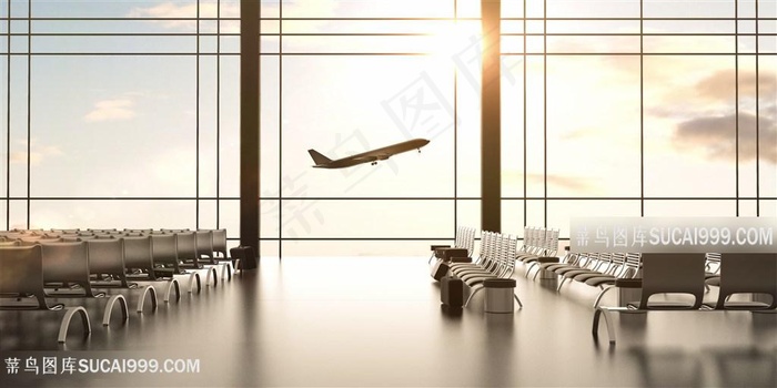傍晚候机室高清图片