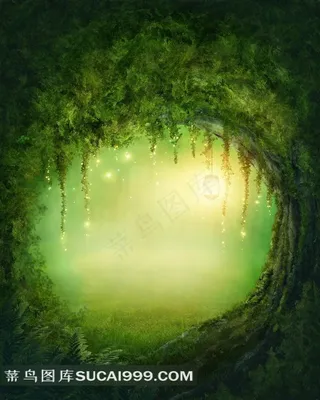 童话世界般的植物背景