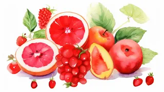 水果水彩插画素材