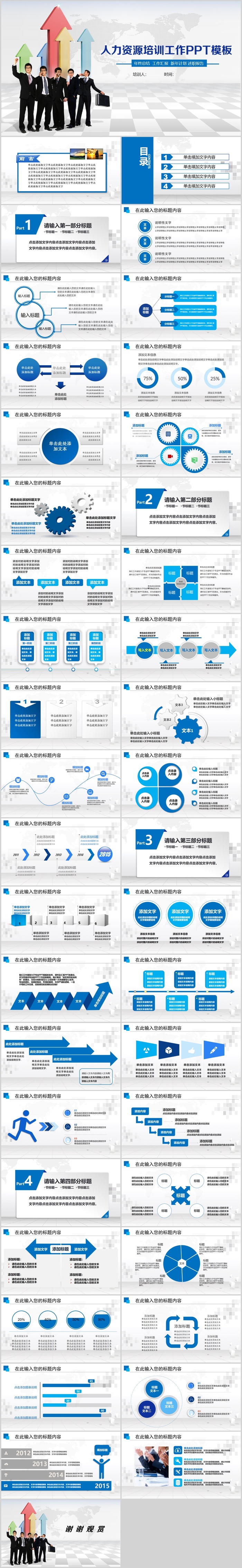 人力资源培训工作PPT模板