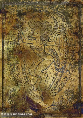 金属金箔十二星座背景图片