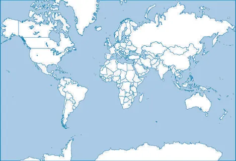 新版世界地图矢量世界地图电子版CDR高清印刷AI素材模板