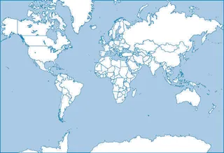 新版世界地图矢量世界地图电子版CDR高清印刷AI素材模板