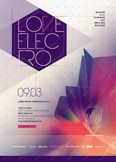 科技感多边形海报模板