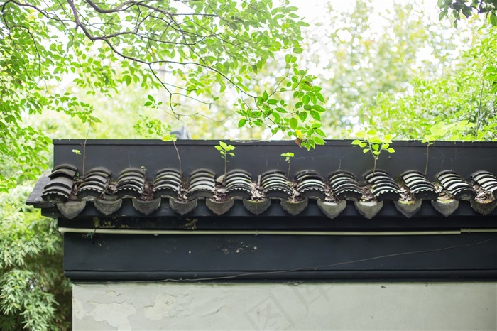 中国风白墙青瓦结构环境