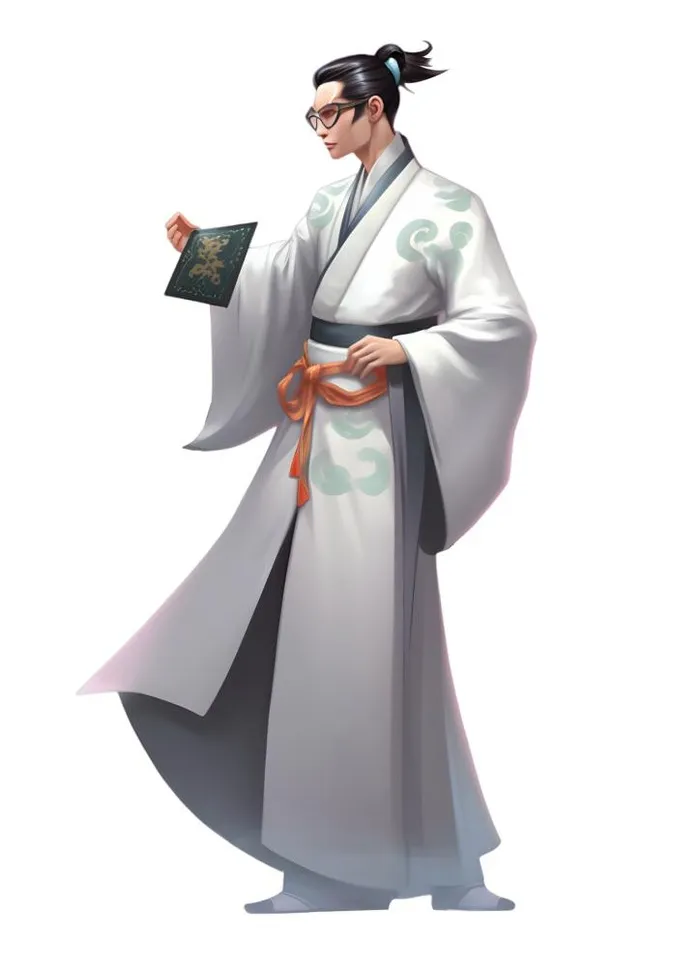 古风人物插画免抠(1377x1900)