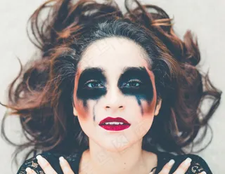 烟熏妆美女图片