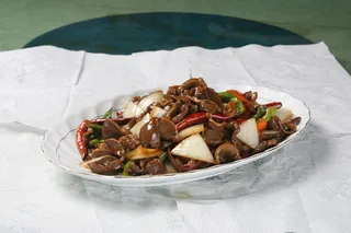 35 农家爆鸡胗 范阳饺子海鲜城