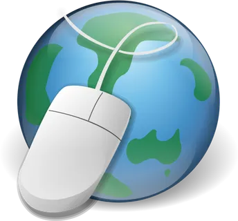 地球鼠标卡通科技kv主视觉素材