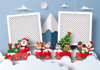 圣诞节快乐蓝色背景