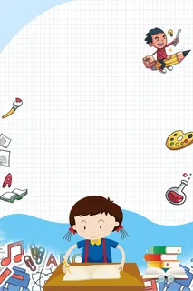 蓝白女孩考试背景图 蓝白女孩考试背景图