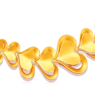 爱心婚嫁黄金首饰项链耳环套装免扣素材