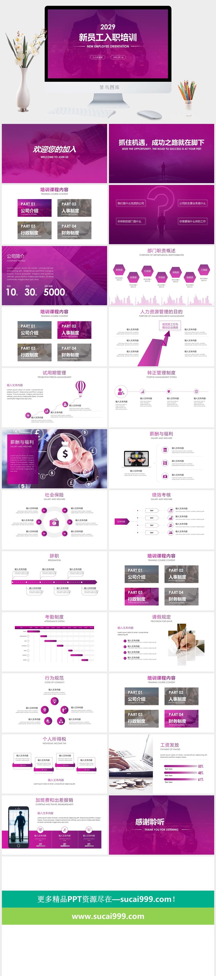 完整框架公司新员工入职培训ppt模板