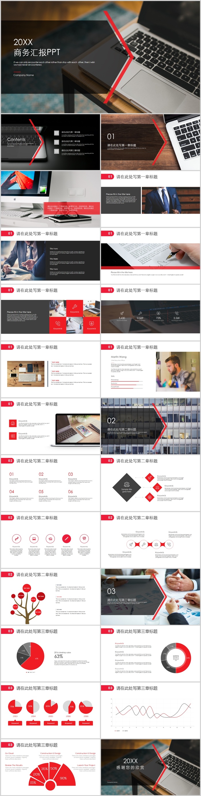 高端商务报告PPT模板