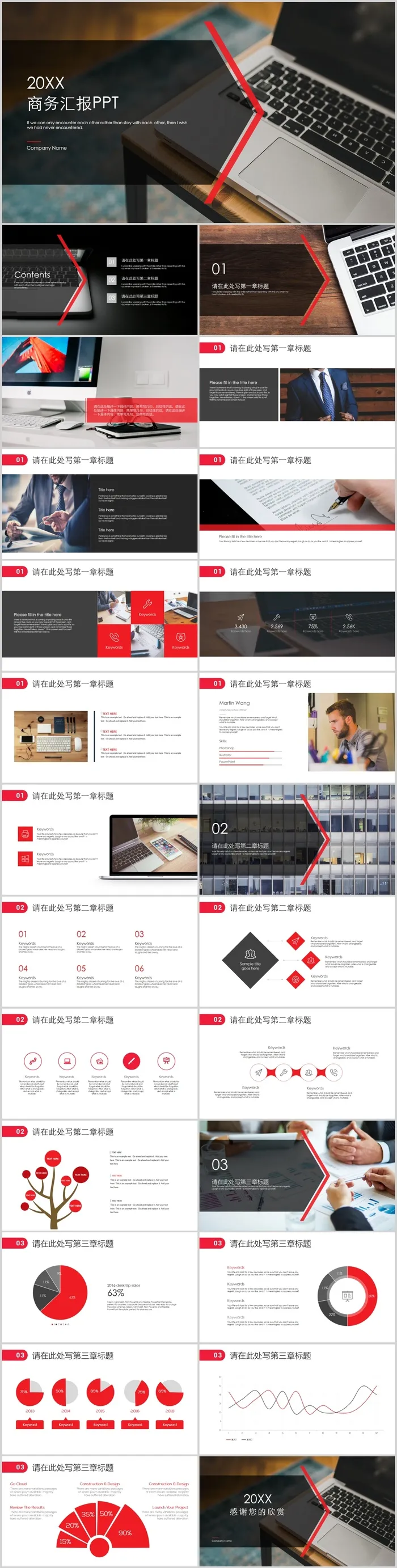 高端商务报告PPT模板