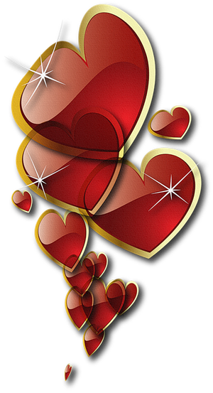 暗红卡通情人节