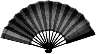 黑色手扇 PNG免抠