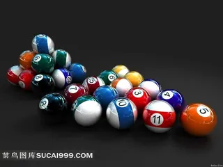 立体彩色台球