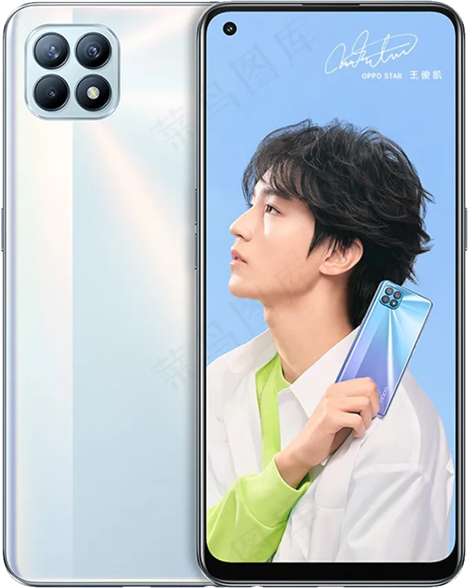oppo reno 4se白色psd模版下载