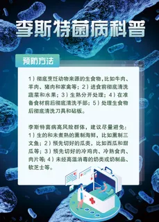 李斯特菌病医疗卫生科普海报
