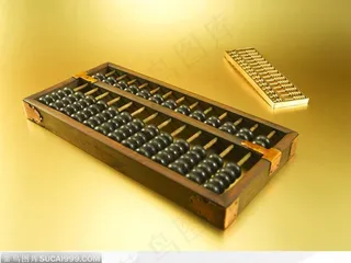 中华传统工艺斜放的算盘