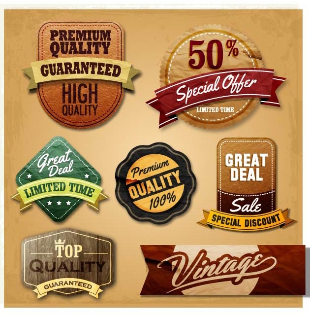 免抠豪华标签标贴