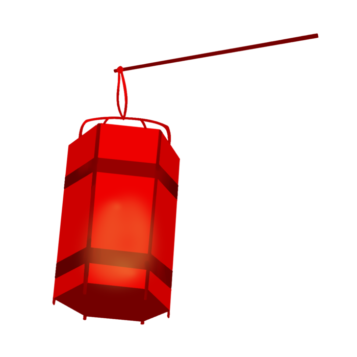 卡通手绘灯笼中秋节元宵节花灯新年海报元素PNG免扣PS素材