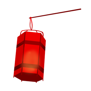 卡通手绘灯笼中秋节元宵节花灯新年海报元素PNG免扣PS素材