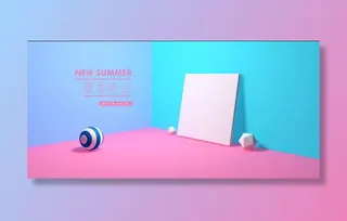 电商广告海报展台背景素材 