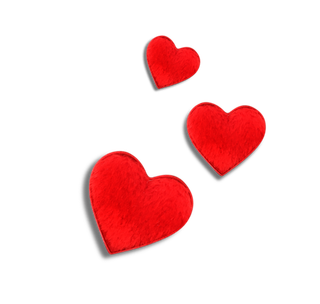 三颗爱心情人节