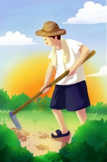 五一劳动节插画  