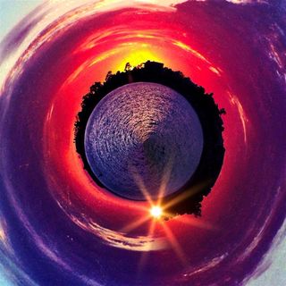 夕阳风景摄影高清图片