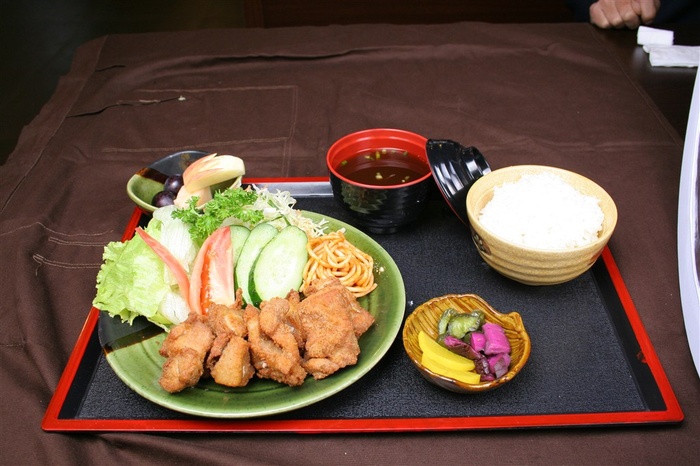 炸鸡块套餐美食素材图片