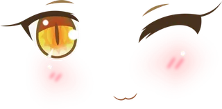 俏皮女孩眼神素材简笔