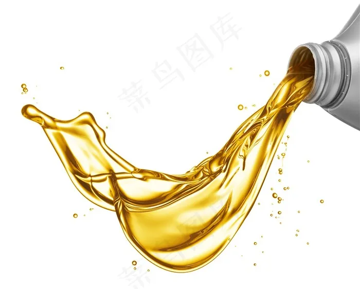 油壶中喷洒飞溅的油花高清图片