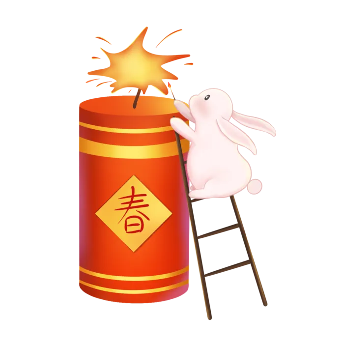 兔子春节喜庆新年