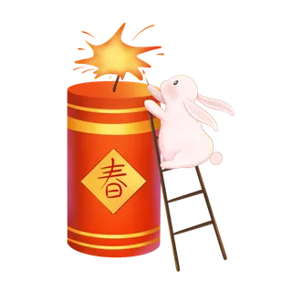 兔子春节喜庆新年