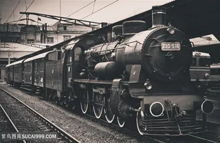 老式列车运输工具高清图片