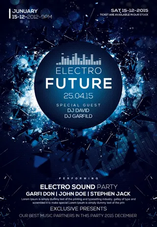 科技感多边形海报模板