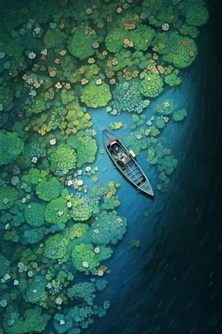 荷叶俯视大气简约背景图