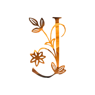 字母J金黄色插画海报