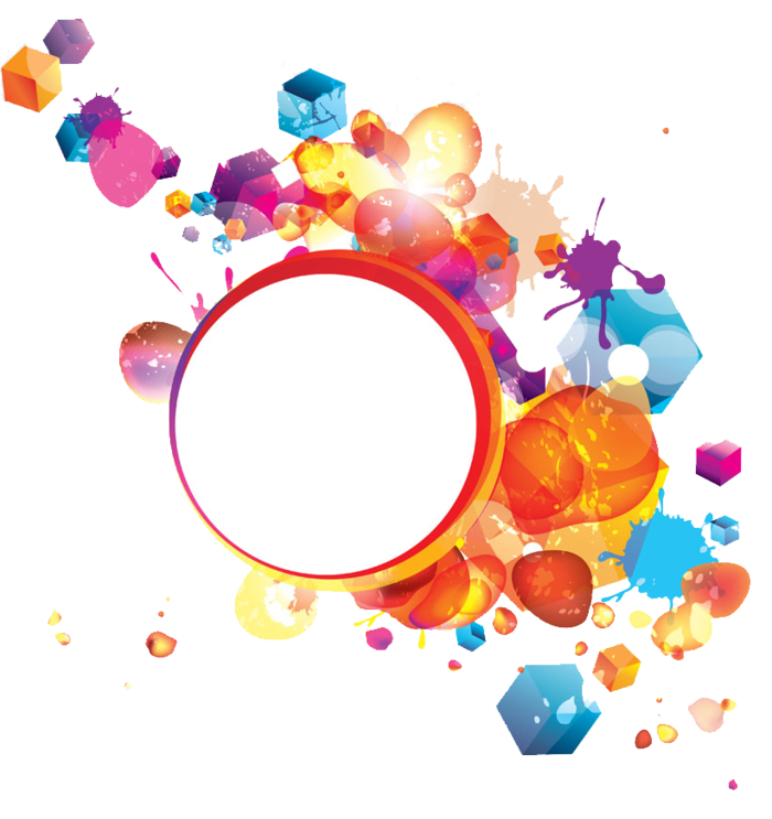 方形喷彩几何图