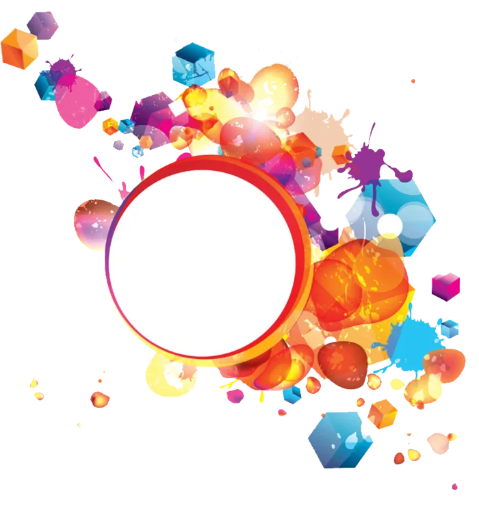 方形喷彩几何图