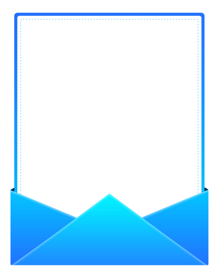 展开的信封倡议书邀请函