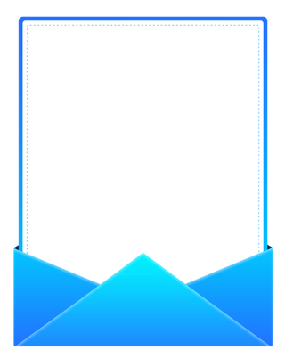 展开的信封倡议书邀请函