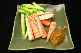  芦笋蟹棒沾大酱