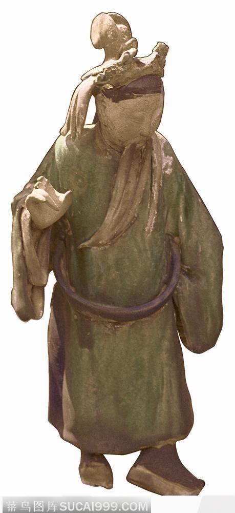 陈家祠陶塑-低头思考的中年人