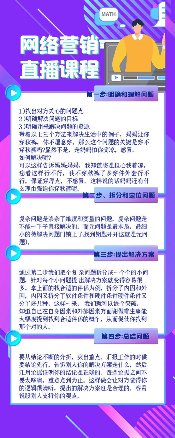 时尚运营互联网教育课程培训新媒体手机营销长图海报UI界面设计模板素材